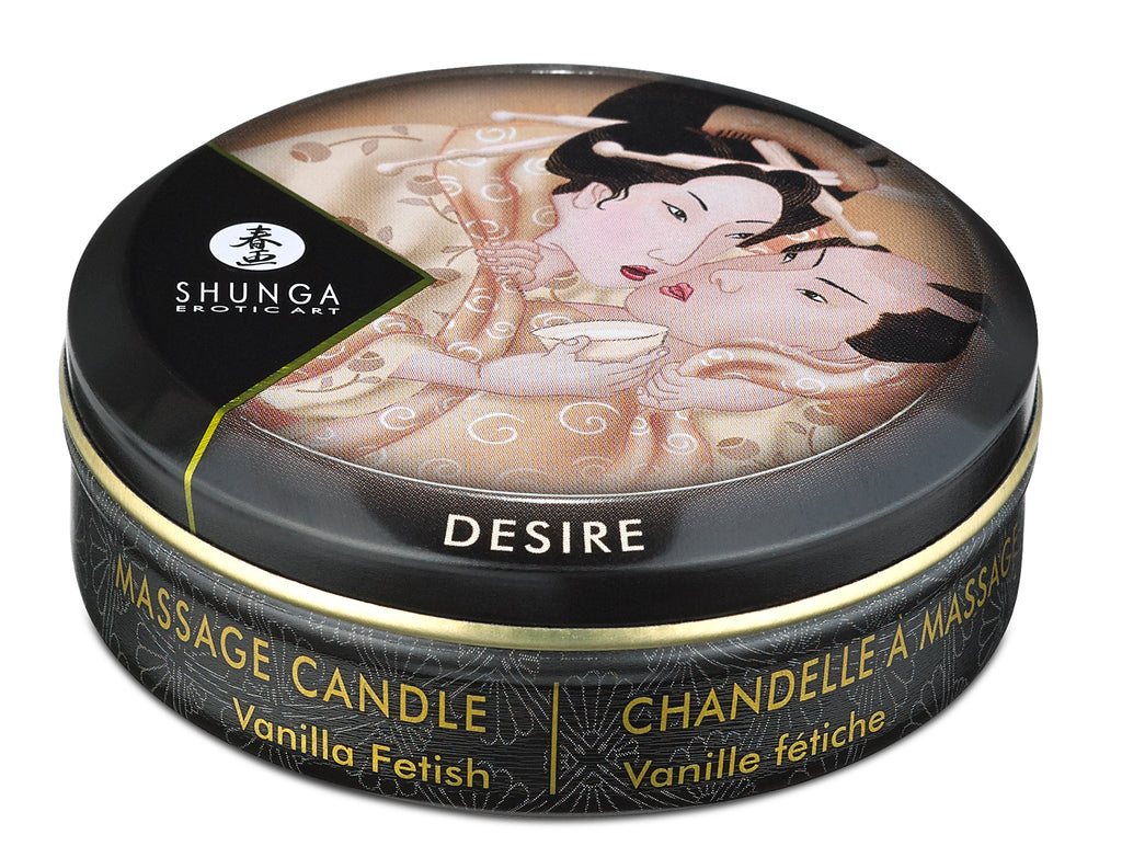 Mini Massage Candle - Desire - Vanilla Fetish - 1 Fl. Oz. by Shunga from LoveMart Co.