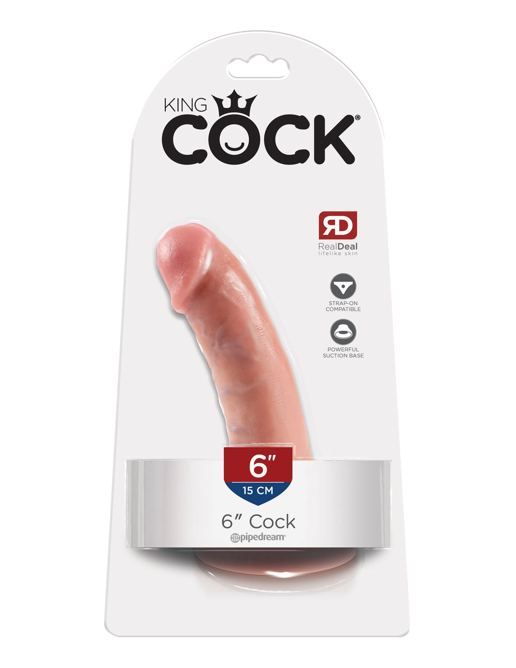 King Cock 6-Inch Cock - Flesh by Pipedream from LoveMart Co.