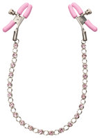 Nipple Play Crystal Chain Nipple Clamps by CalExotics from LoveMart Co.