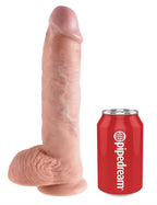 King Cock 10-Inch Cock With Balls - Flesh by Pipedream from LoveMart Co.