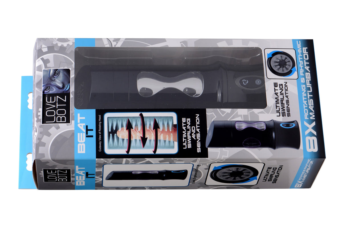 Love Botz Beat It 8x Rotating & Rhythmic Masturbator by XR Brands from LoveMart Co.
