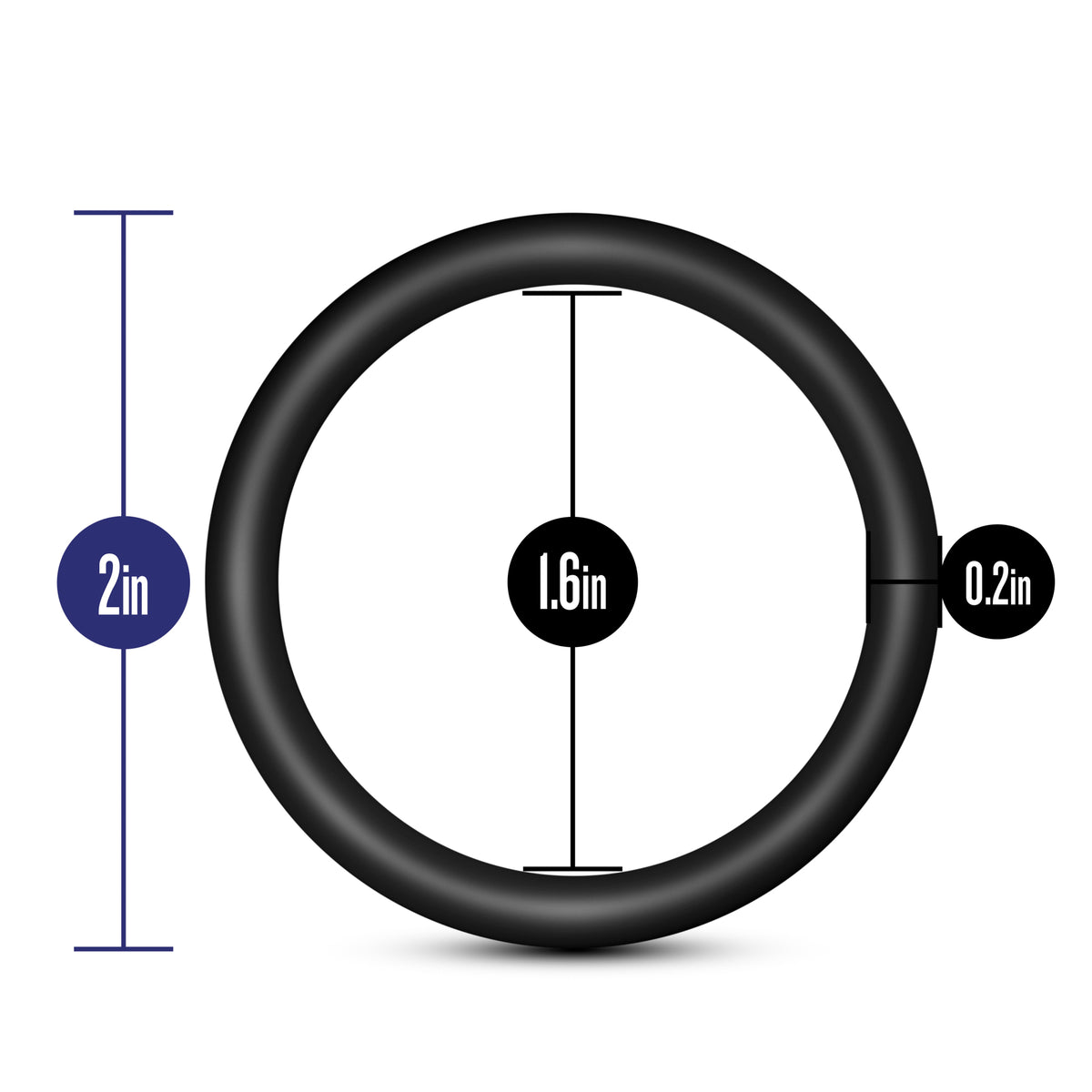 Performance - Vs3 Pure Premium Silicone Cockrings - Large by Blush from LoveMart Co.