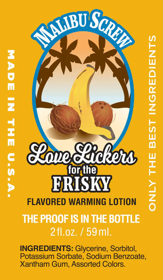 Love Lickers Massage Oil - Malibu Screw - 1.76 Fl. Oz. by Little Genie from LoveMart Co.