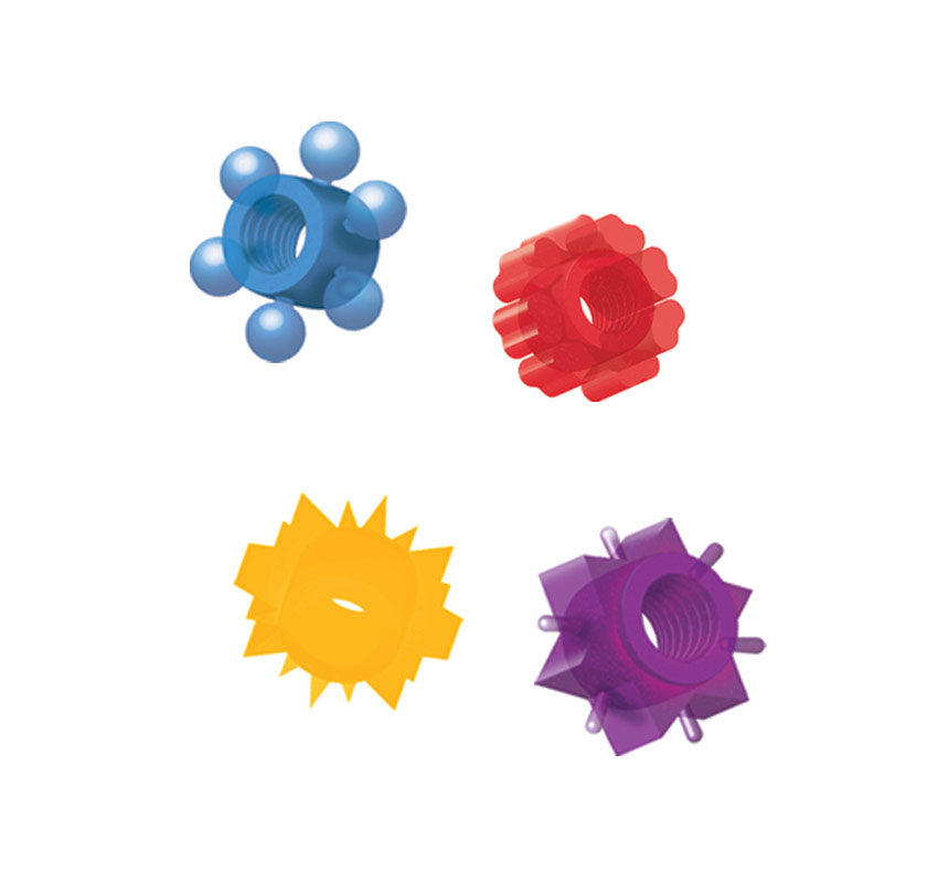 Pleasure Stars Jelly Cock Rings by Hott Products from LoveMart Co.