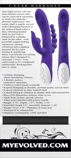 Lick Me - Triple Stim Vibe by Evolved Novelties from LoveMart Co.