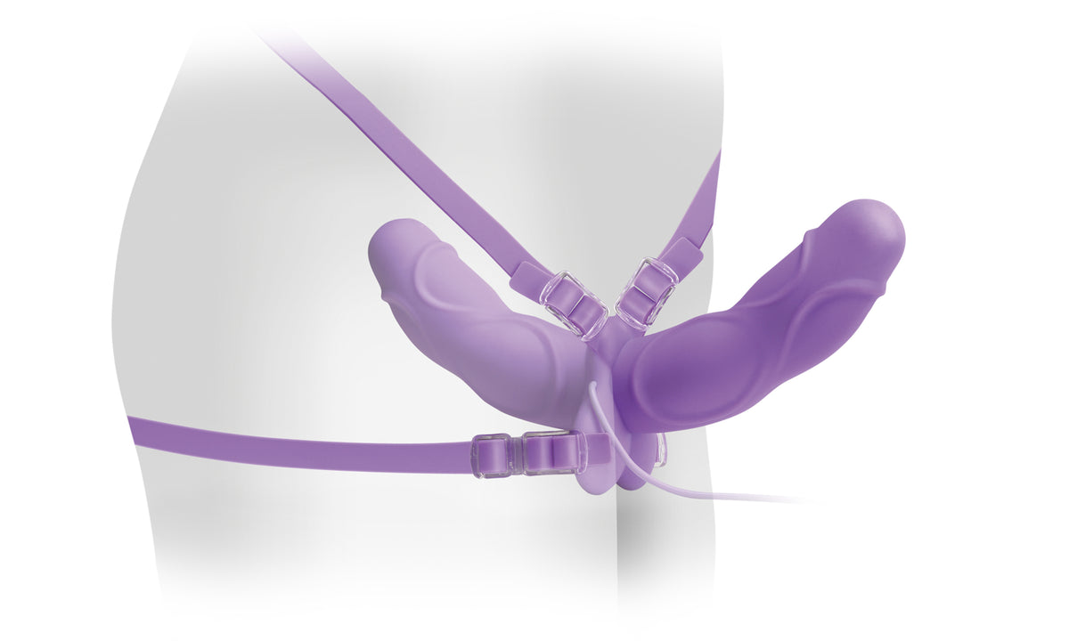 Fetish Fantasy Elite Vibrating Double Delight Strap-on by Pipedream from LoveMart Co.