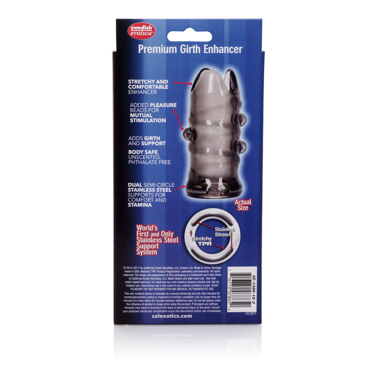 Apollo Premium Girth Enhancer - Smoke by CalExotics from LoveMart Co.