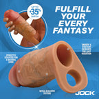 Jock Silicone Penis Extension Sleeve - Medium by Curve Toys from LoveMart Co.