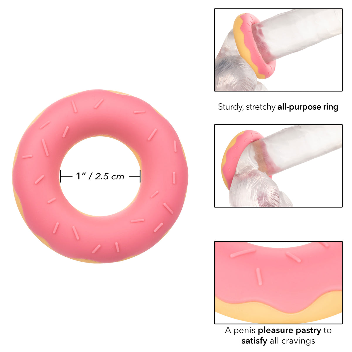 Naughty Bits Dickin Donuts Silicone Donut Cock Ring by CalExotics from LoveMart Co.