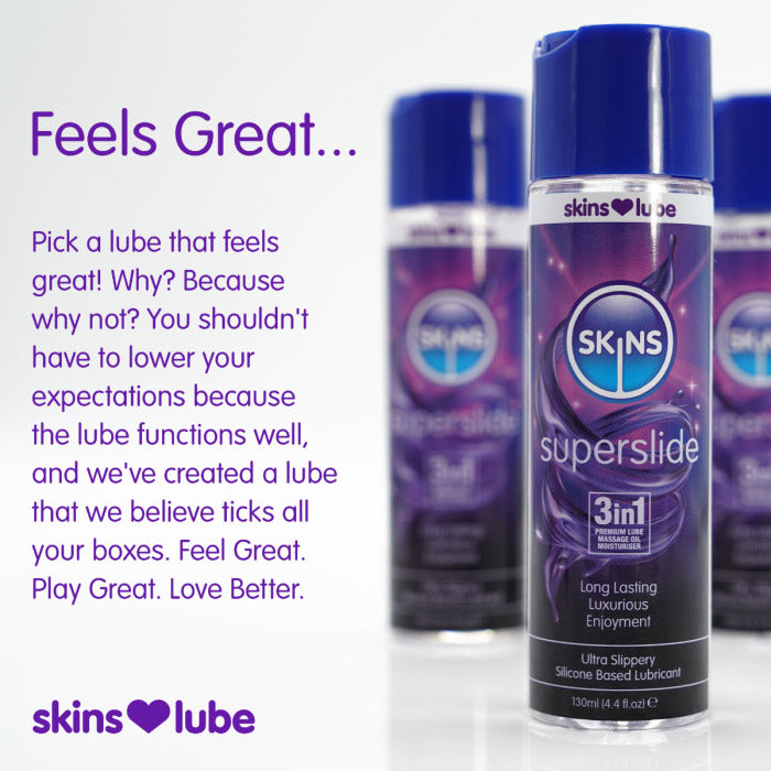 Skins Super Slide Silicone Based Lubricant 4.4oz by Creative Conceptions from LoveMart Co.