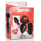 28x Silicone Vibrating Heart Anal Plug With Remote - Small by XR Brands from LoveMart Co.