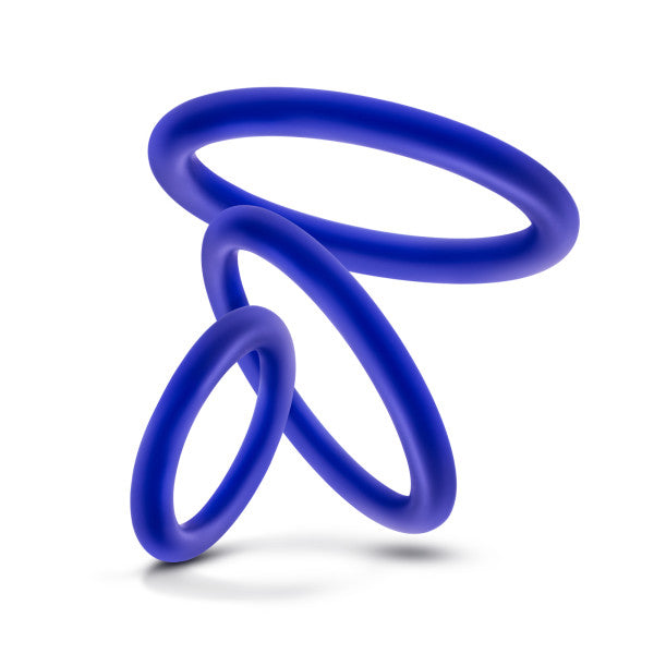 Performance - Vs4 Pure Premium Silicone Cockring Set - Indigo by Blush from LoveMart Co.