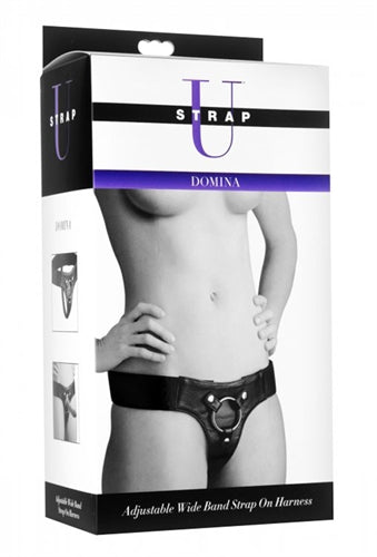 Domina Adjustable Wide Band Strap on Harness by XR Brands from LoveMart Co.