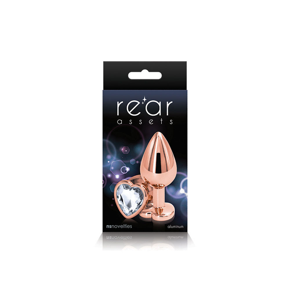 Rear Assets - Rose Gold Heart - Medium - Clear by nsnovelties from LoveMart Co.