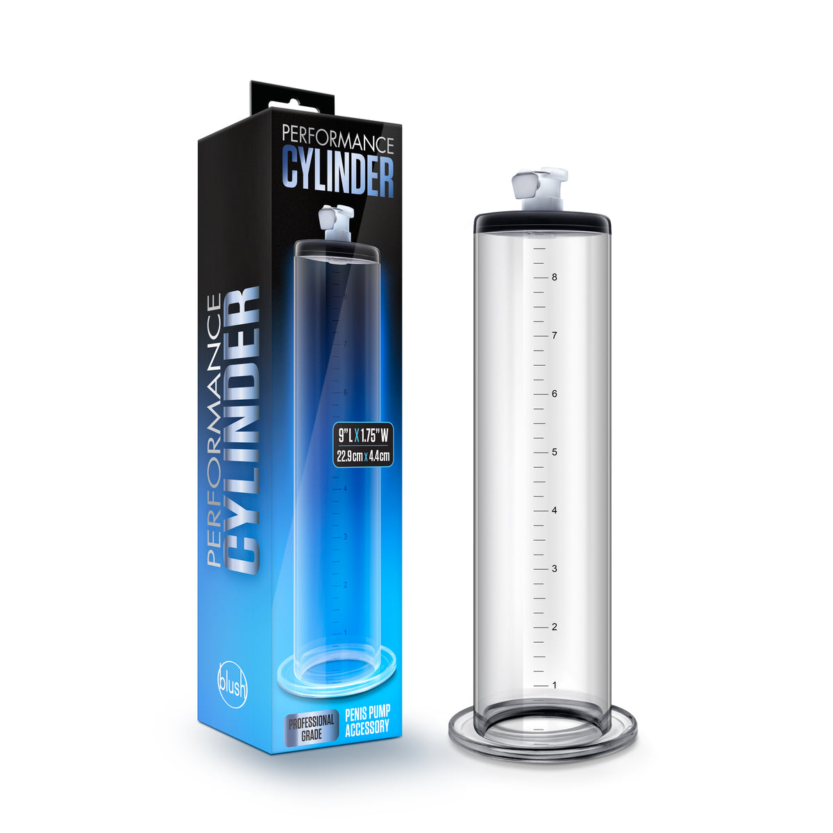 Performance - 9 Inch X 1.75 Inch Penis Pump Cylinder by Blush from LoveMart Co.