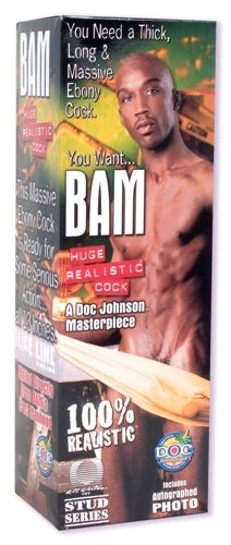 Bam Huge 13 Inch Realistic Cock With Removable Vac-U-Lock Suction Cup by Doc Johnson from LoveMart Co.