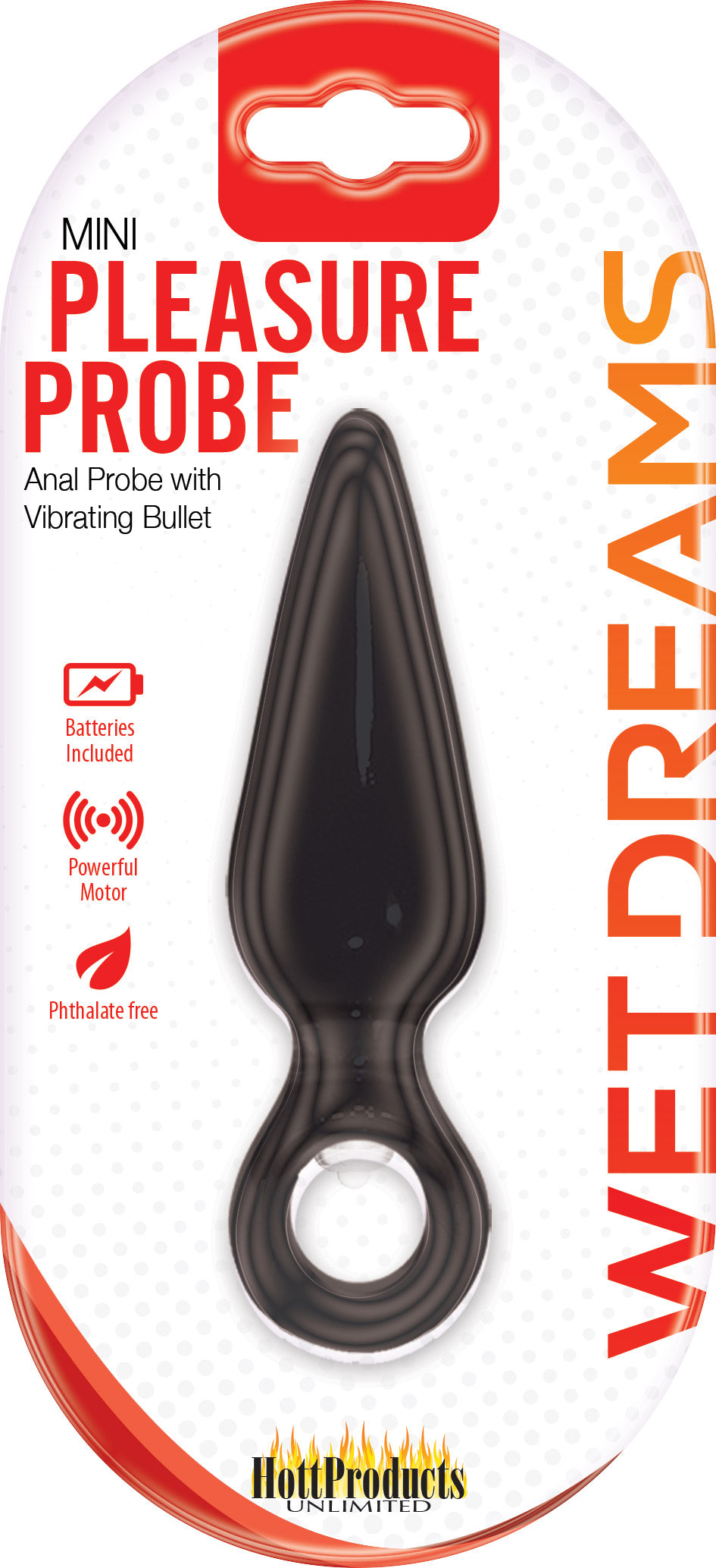 Wet Dreams Mini Pleasure Probe - Black by Hott Products from LoveMart Co.