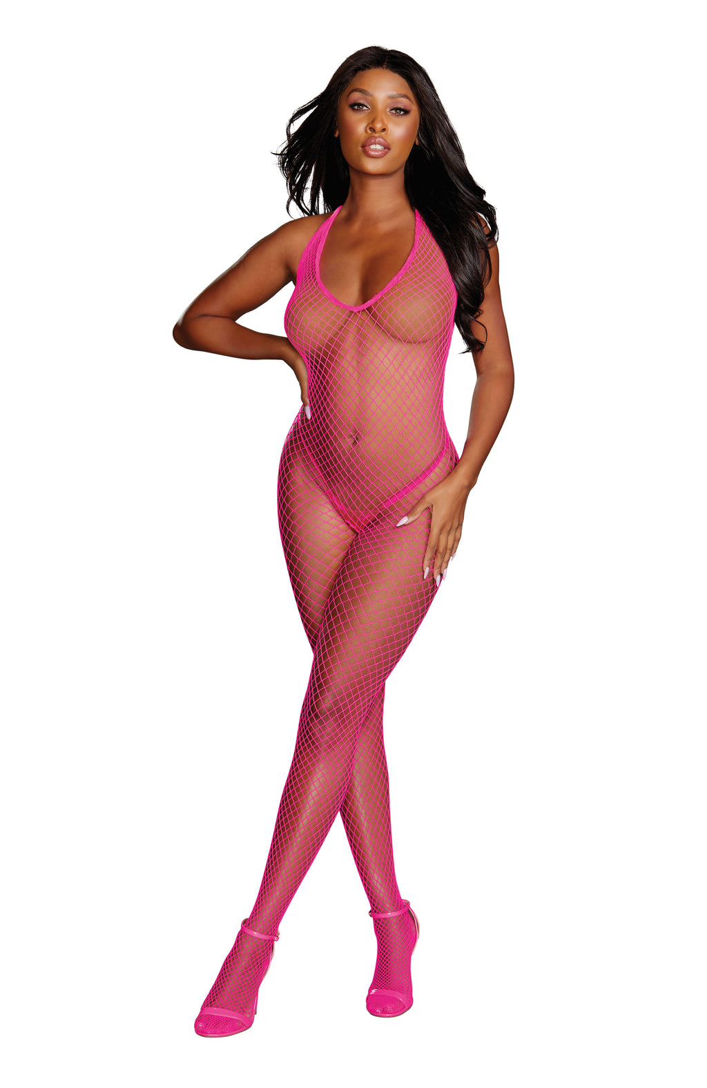 Diamond Net Bodystocking - One Size - Neon by Dreamgirl from LoveMart Co.