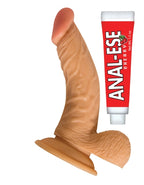 All American Whoppers 6.5-Inch Curved Dong With Balls Lube -Flesh by Nasstoys from LoveMart Co.