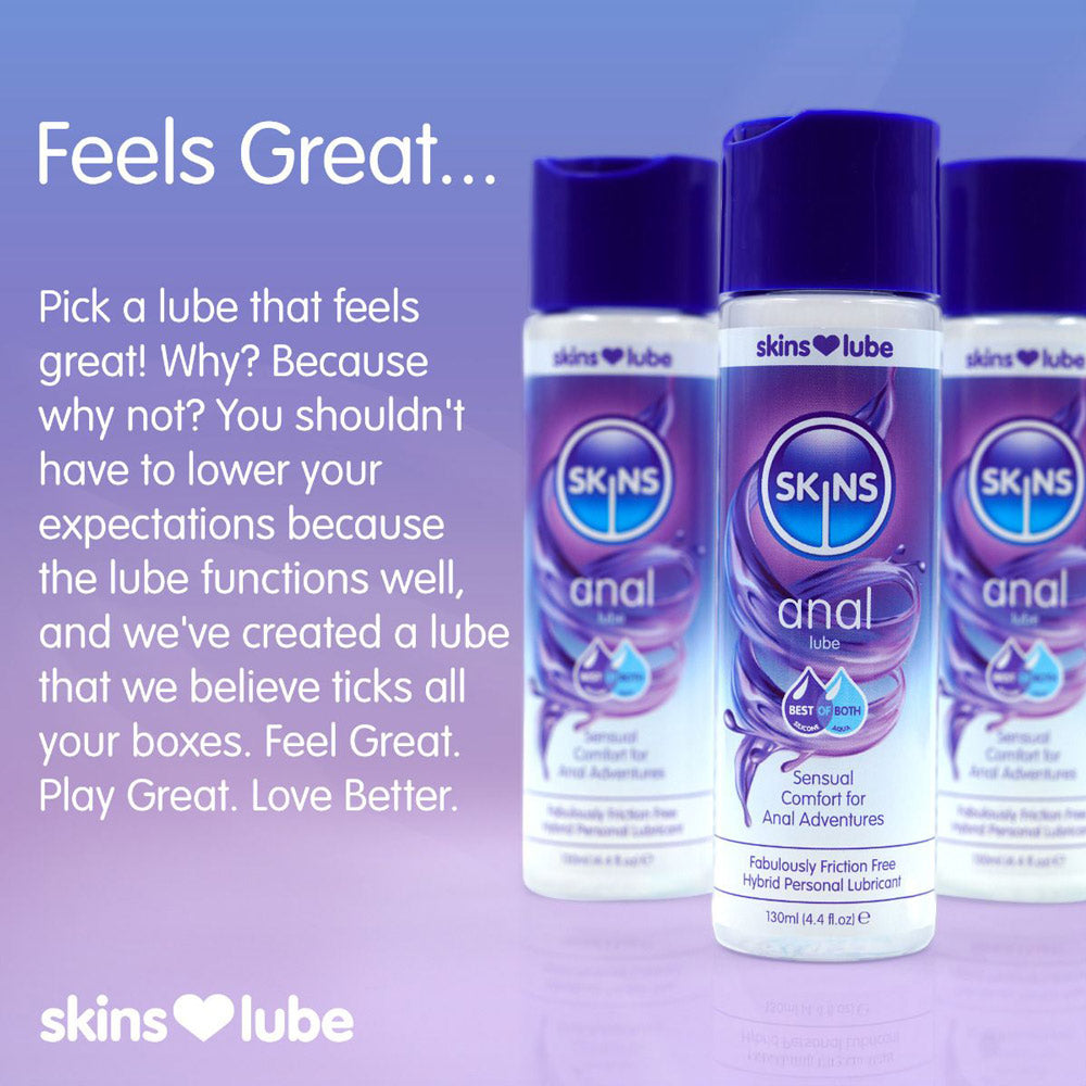 Skins Anal Hybrid Silicone and Water Based Lubricant 4.4 Fl Oz by Creative Conceptions from LoveMart Co.