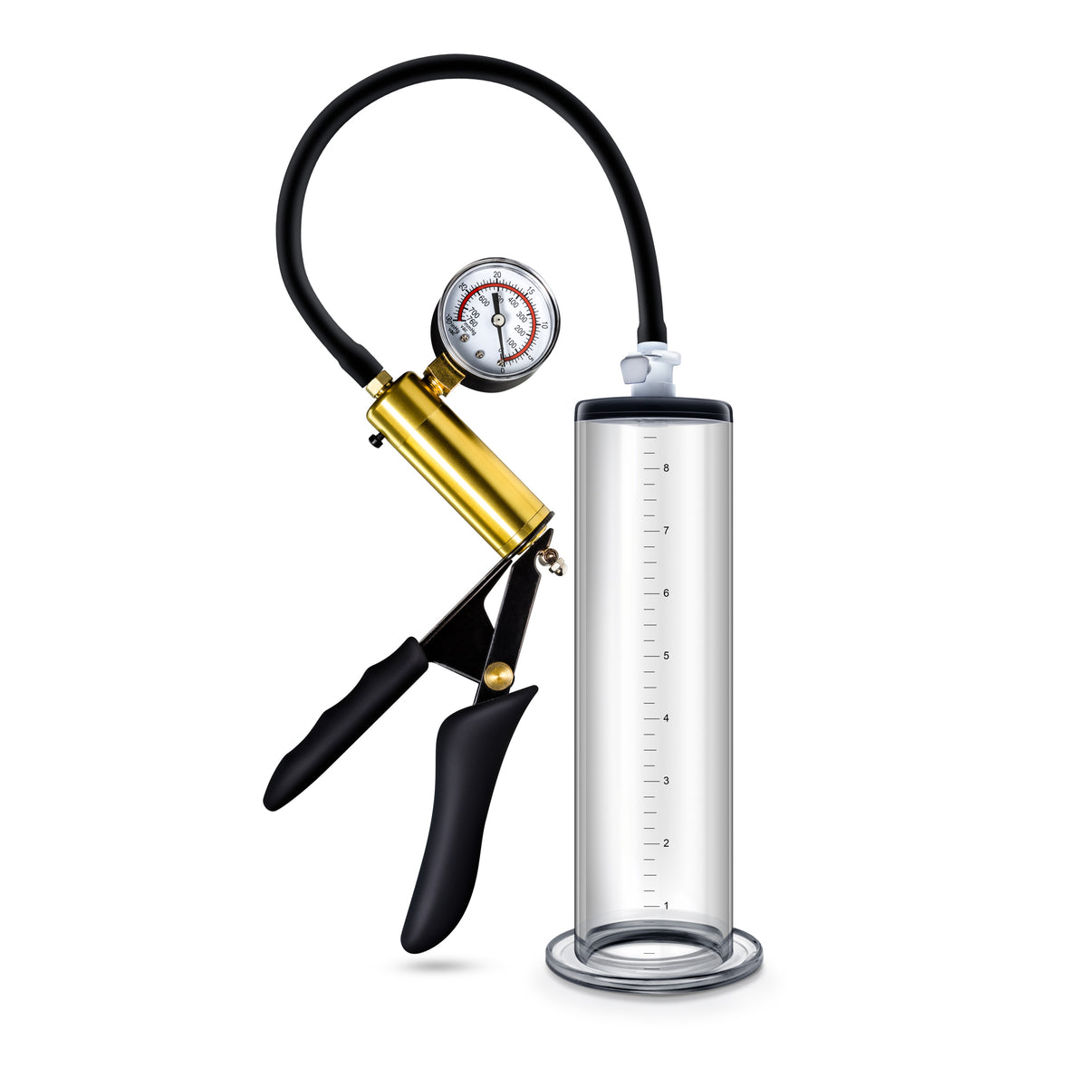 Performance - Vx6 Vacuum Penis Pump With Brass Pistol & Pressure Gauge by Blush from LoveMart Co.