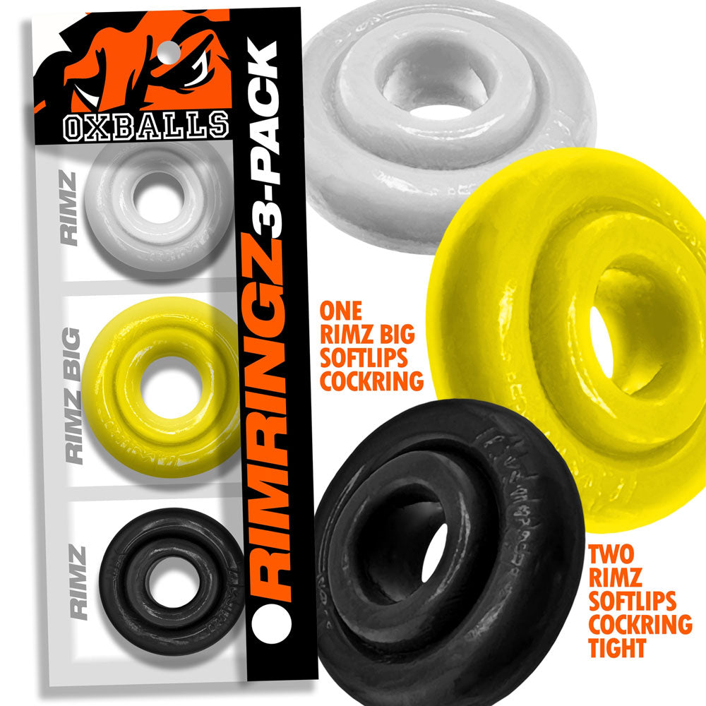 RimringzMulti Size 3 Pack- Shockwave by Oxballs from LoveMart Co.