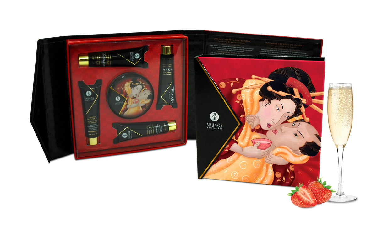 Geisha's Secrets Gift Set - Sparkling Strawberry by Shunga from LoveMart Co.
