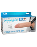 Fantasy X-Tensions Elite 6" Silicone Hollow Strap Dual Density - Light by Pipedream from LoveMart Co.