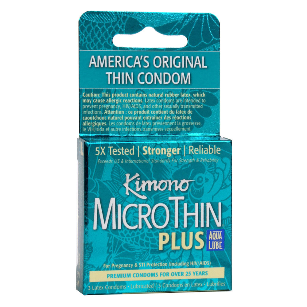 Kimono Microthin Plus Lube - 3 Pack by Paradise Marketing from LoveMart Co.