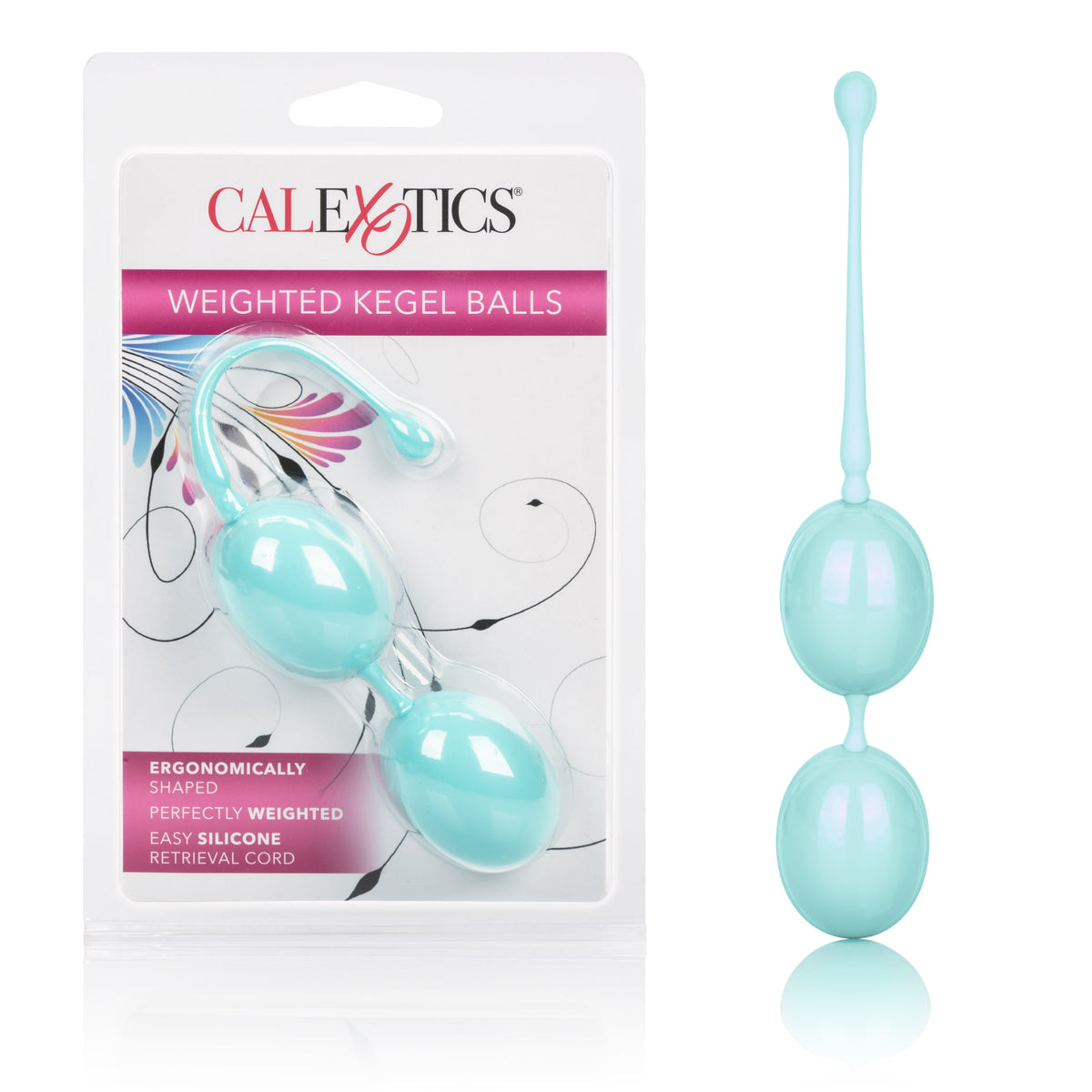 Weighted Kegel Balls - Teal by CalExotics from LoveMart Co.