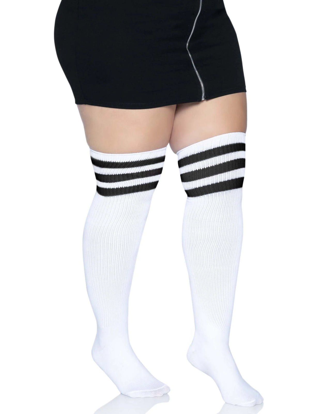 Over the Knee Athletic Socks - 1x/2x - /black by Leg Avenue from LoveMart Co.