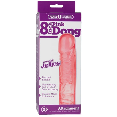 Vac-U-Lock 8 Inch Crystal Jellies Dong by Doc Johnson from LoveMart Co.