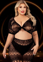 2 Piece Crop Top and Skirt Set - Queen Size by Lapdance from LoveMart Co.