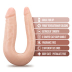 Dr. Skin Silicone - Dr. Double - 12 Inch Double Dong - Vanilla by Blush from LoveMart Co.