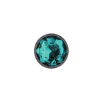 Teal Round Gem Metal Plug - Md by Viben from LoveMart Co.