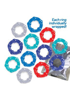 The 9's - Baller Dozen Beaded - 12 Pc Cock Ring Set by Icon Brands from LoveMart Co.