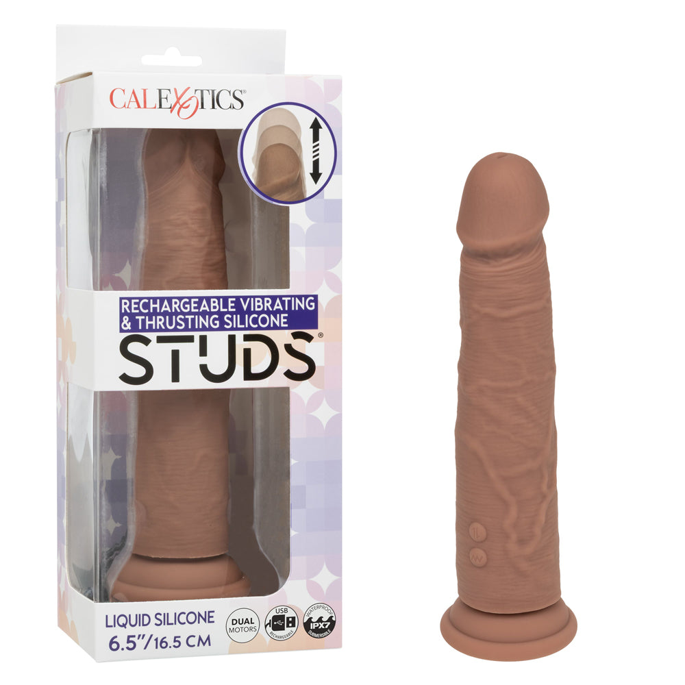 Rechargeable Vibrating and Thrusting Silicone Studs by CalExotics from LoveMart Co.