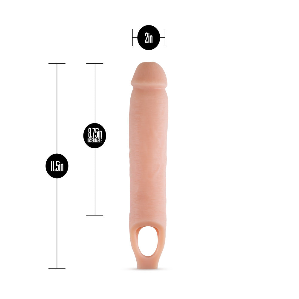 Performance - 11.5 Inch Cock Sheath Penis Extender - Vanilla by Blush from LoveMart Co.