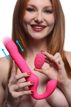 Mighty-Thrust Thrusting and Vibrating Strapless Strap-on With Remote by XR Brands from LoveMart Co.