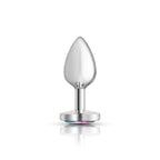 Iridescent Heart Gem Silver Metal Plug - Sm by Viben from LoveMart Co.