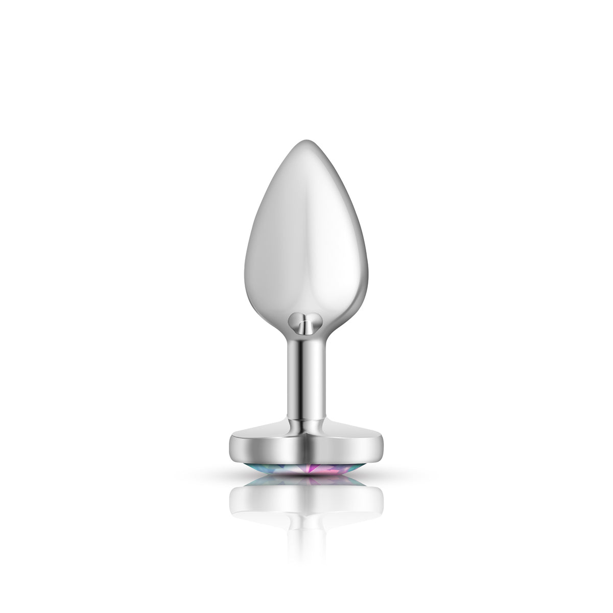 Iridescent Heart Gem Silver Metal Plug - Sm by Viben from LoveMart Co.