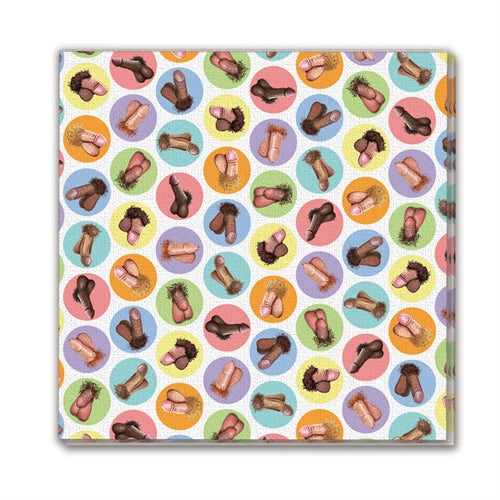 Mini Penis Napkins 8 Pack by Little Genie from LoveMart Co.