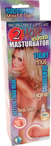 2 Hole Ridged Masturbator by Nasstoys from LoveMart Co.