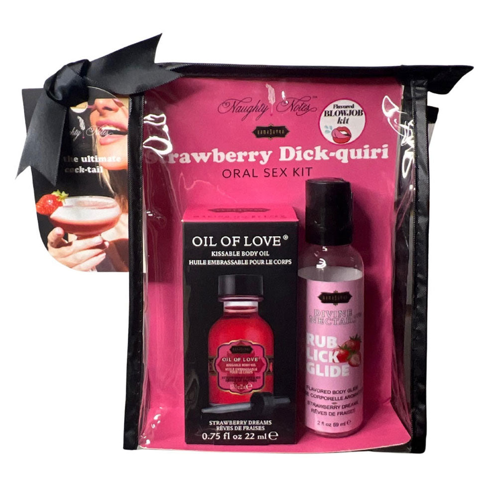 Strawberry Dick-Quiri Oral Sex Kit - .75 Oz by Kama Sutra from LoveMart Co.