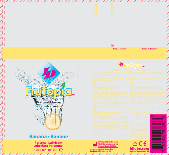 ID Frutopia Natural Flavor Banana 3.4 Oz by ID - Lubricants from LoveMart Co.