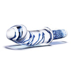 11 Inch Realistic Double Ended Glass Dildo With Handle - /clear by Electric Novelties from LoveMart Co.