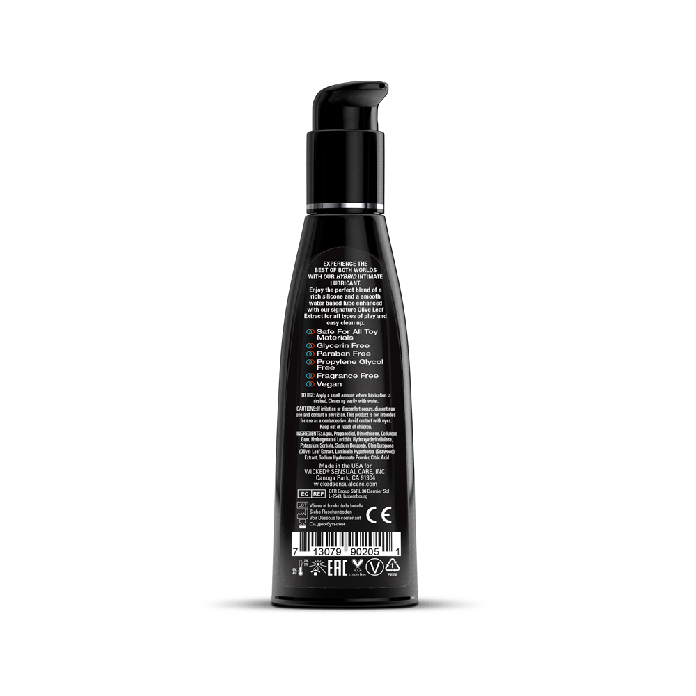 Hybrid Water and Silicone Blended Lubricant - 4 Fl. Oz. by Wicked Sensual Care from LoveMart Co.
