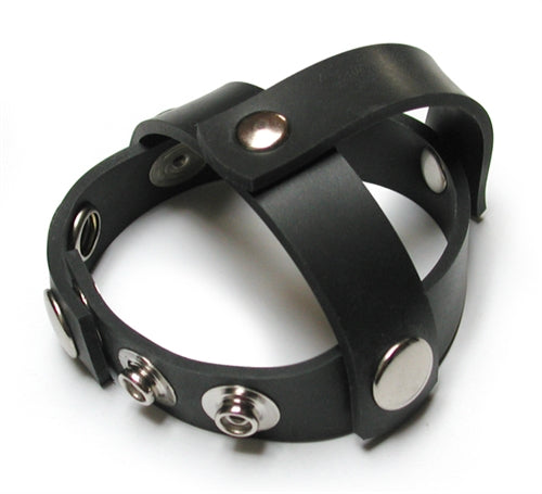 Rubber Snap-on Ball Splitting Cock Harness by Kinklab from LoveMart Co.