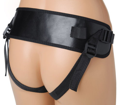10x Groove Harness with Vibrating & Rotating Dildo - Flesh by XR Brands from LoveMart Co.
