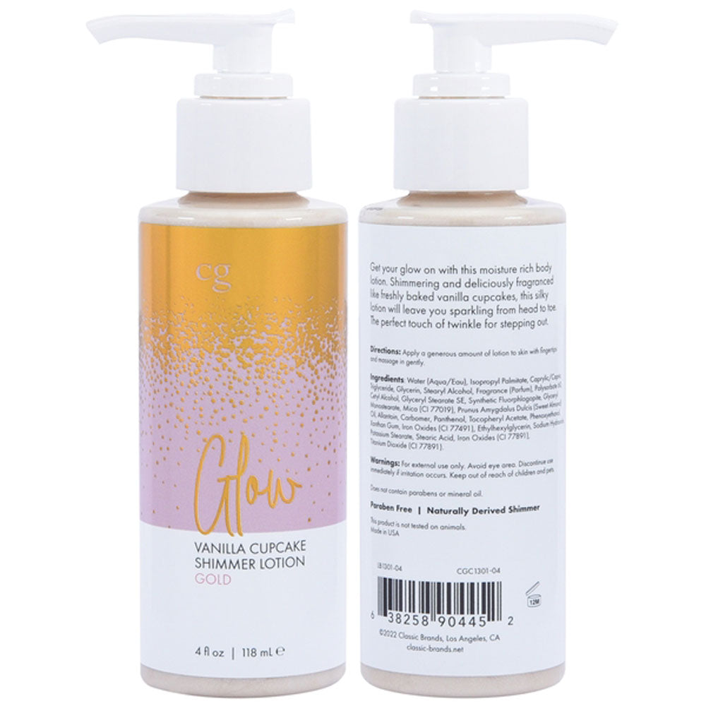 Glow Vanilla Cupcake Shimmer Lotion 4 Oz by Classic Brands from LoveMart Co.